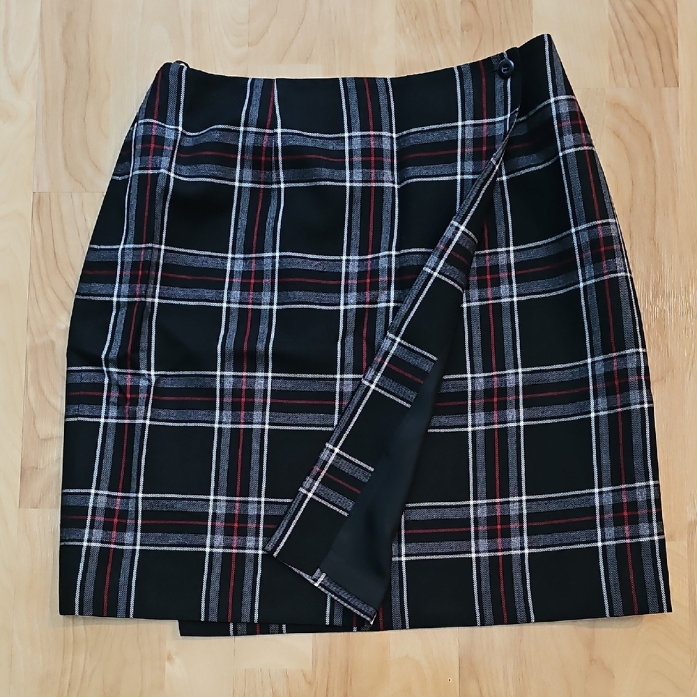 Charter Club Black and Red Mini Pencil Skirt